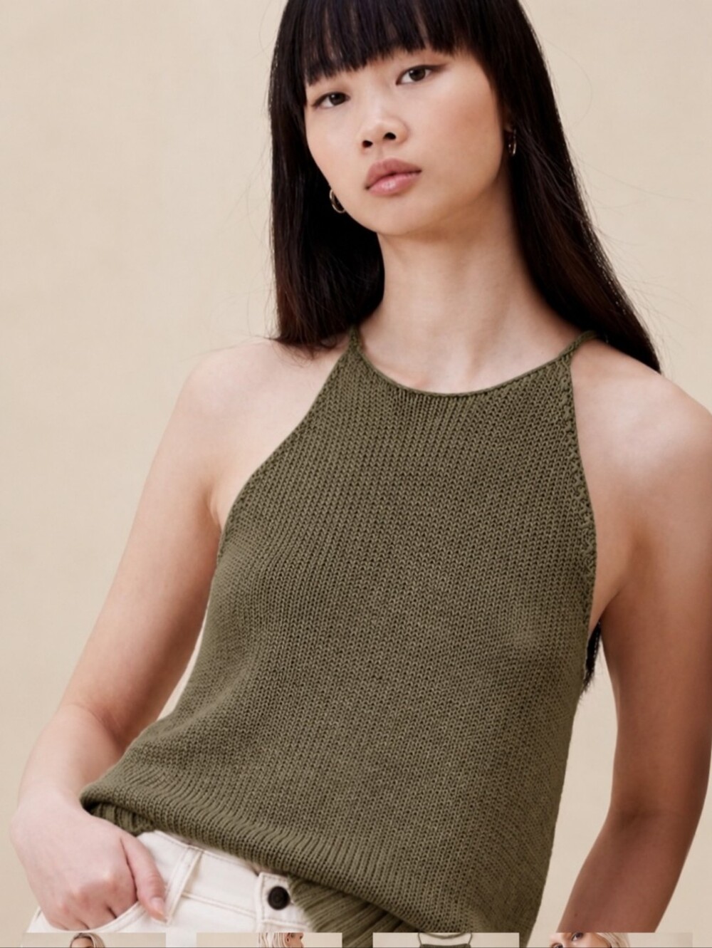 Set Of Banana Republic Chunky Knit Halter Sweater Tanks XL – Set of 2 - Picture 2 of 12